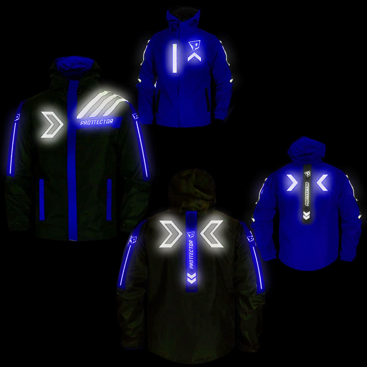 Chaqueta Reflectiva Doblefaz Moto 90 porciento Impermeable Azul - Image 15