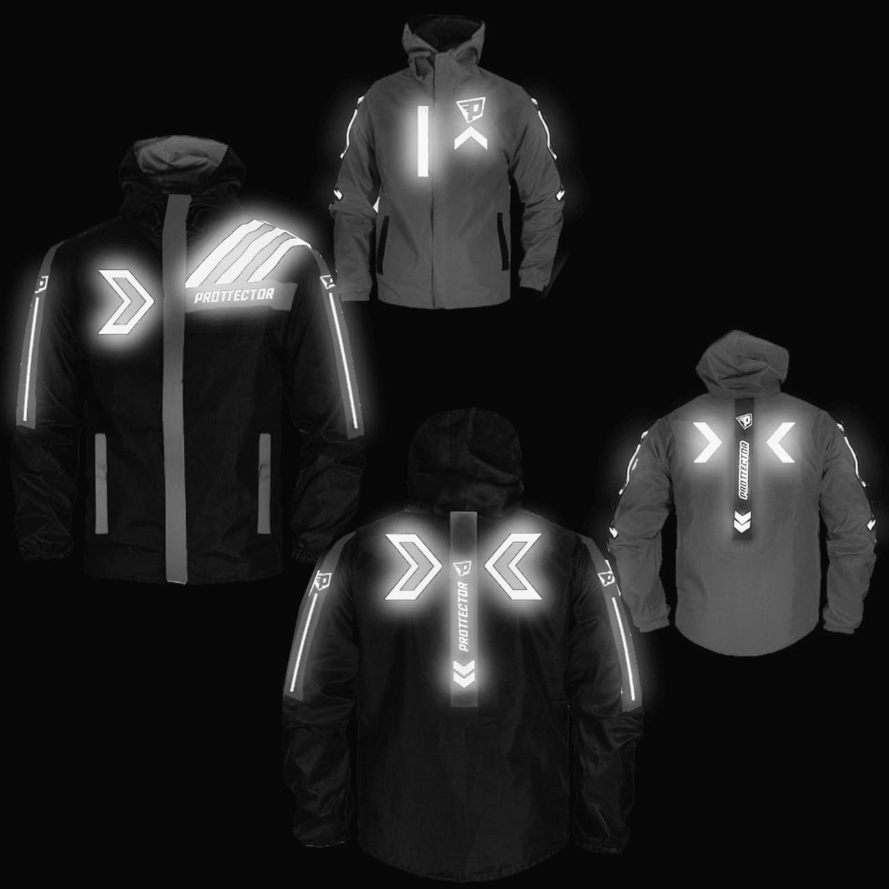 Chaqueta Reflectiva Moto 90 porciento Impermeable Doblefaz Gris - Image 15