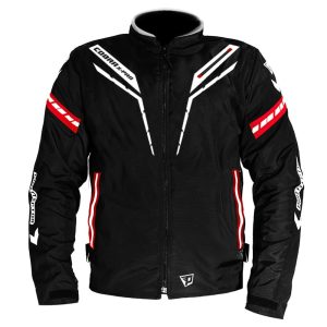 Chaqueta Moto Protecciones Certificadas Antifricción Reflectiva Roja