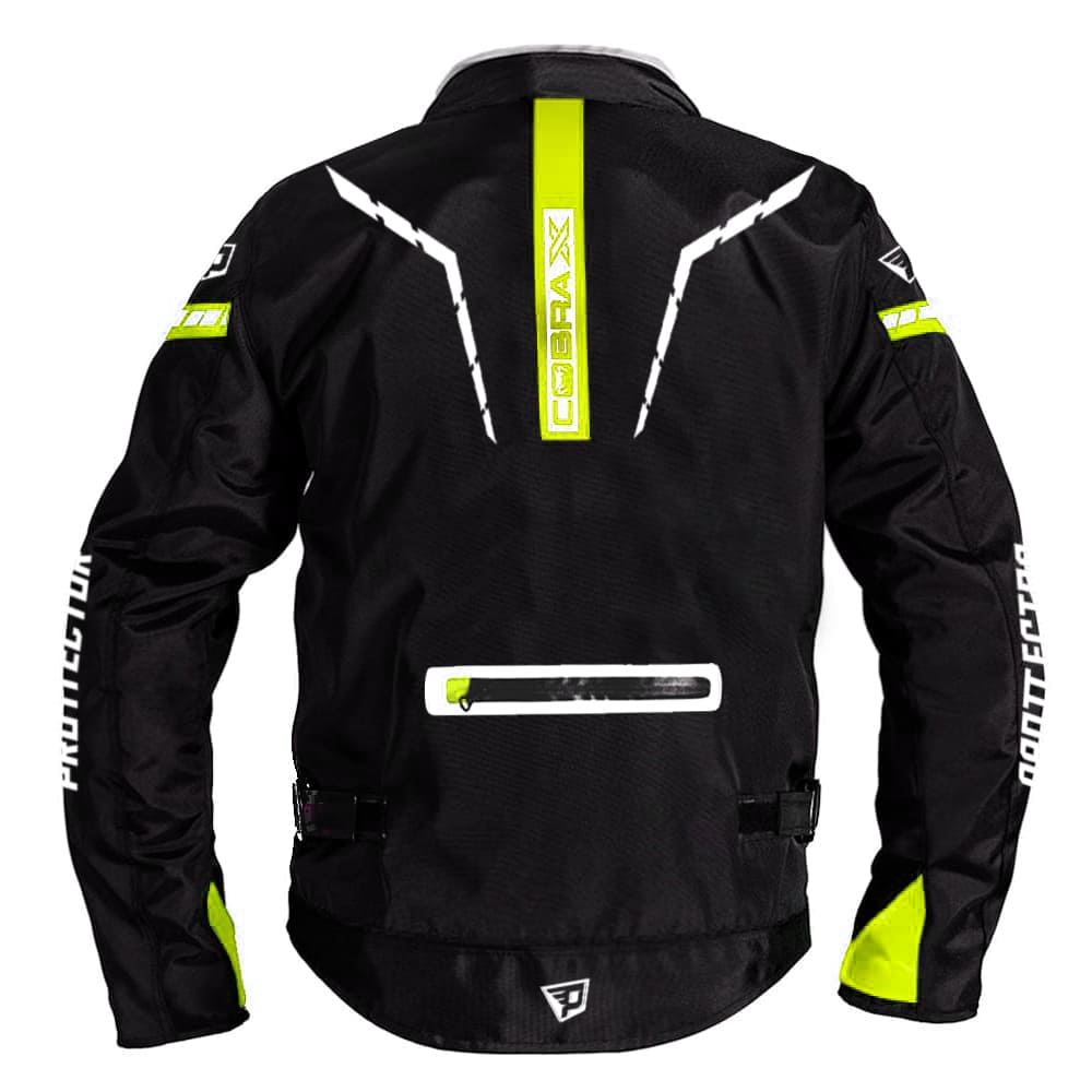 Chaqueta Protecciones Certificadas Reflectiva Moto Antifricción Neón - Image 4