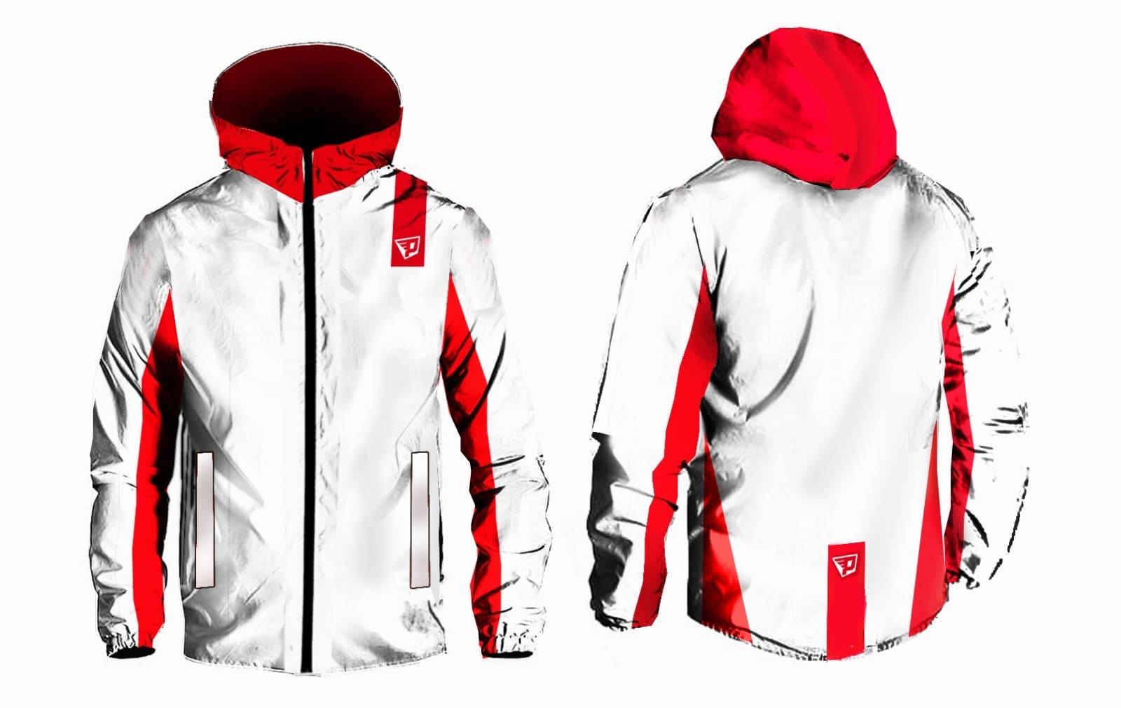 Chaqueta Reflectiva Economica Impermeable Moto ciclista Negra - Image 12